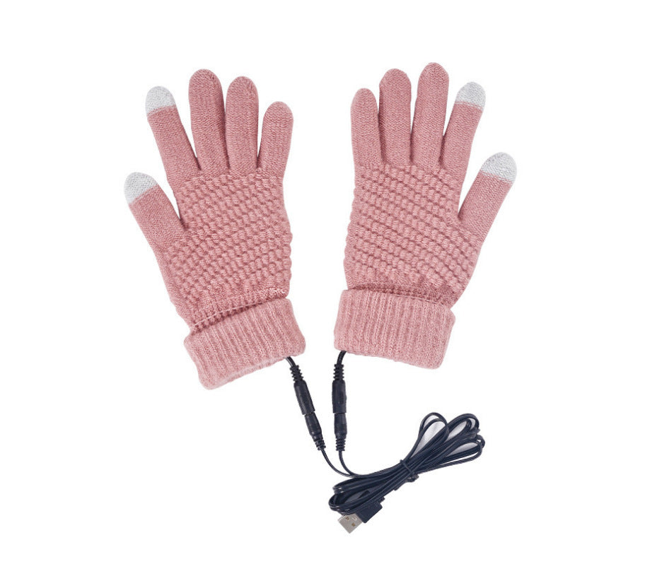 USB Touchscreen Heated Gloves for Winter Warmth