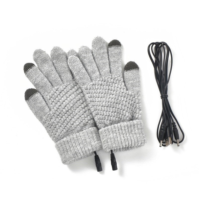USB Touchscreen Heated Gloves for Winter Warmth