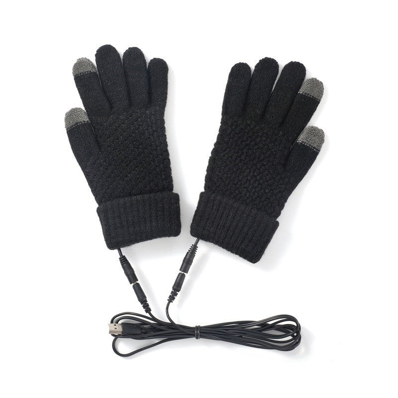 USB Touchscreen Heated Gloves for Winter Warmth