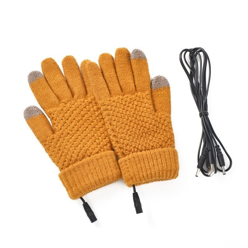 USB Touchscreen Heated Gloves for Winter Warmth