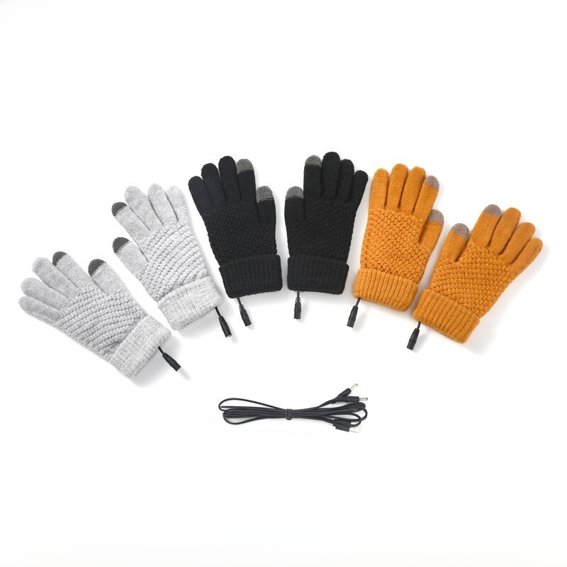 USB Touchscreen Heated Gloves for Winter Warmth