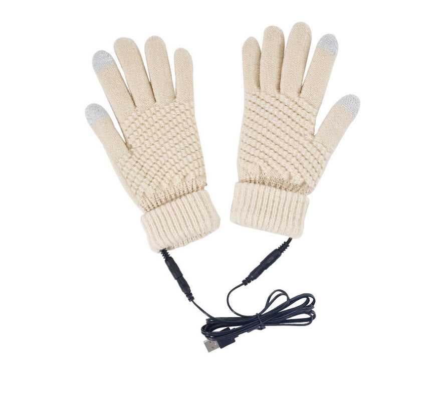 USB Touchscreen Heated Gloves for Winter Warmth